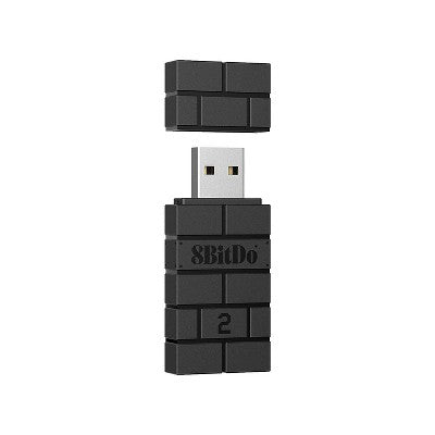 8Bitdo Wireless USB Adapter for Switch, Windows, Mac & Raspberry Pi - Works with Xbox, PS5 Controllers - Black