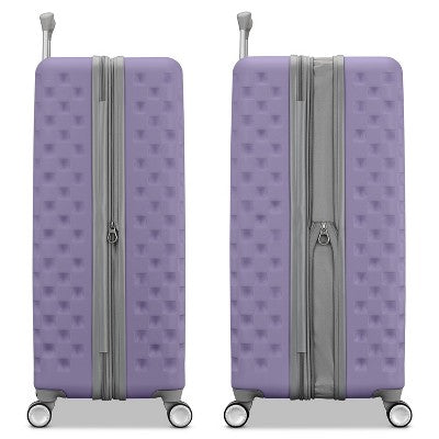 American Tourister Checkered 2.0 Hardside Large Spinner Wheels Suitcase - Purple Haze
