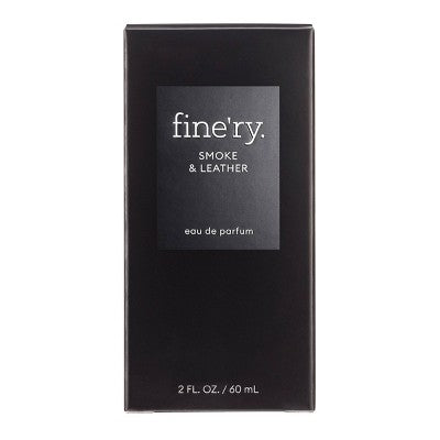 fine'ry. Men's Eau De Cologne - Smoke & Leather - 2 fl oz