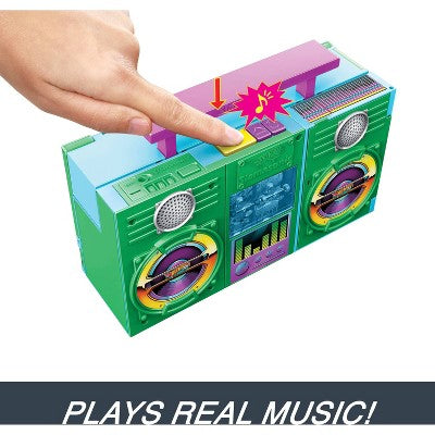 Hot Wheels Skate Boombox Skate Park Playset with 1 Exclusive Fingerboard & Shoes