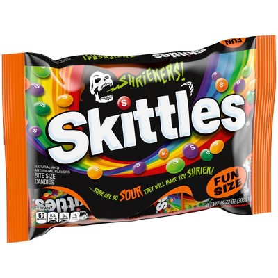 Skittles Shriekers Halloween Sour Candy Fun Size Bag - 10.72oz