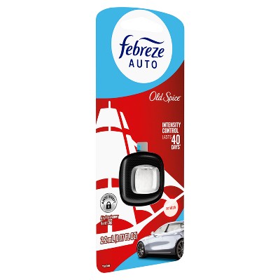 Febreze Car Auto Old Spice: Phthalate-Free Car Vent Clip Freshener, Adjustable Scent, Disposable, 40-Day Duration