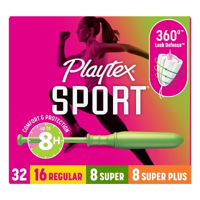 Playtex Sport Period Tampons - Regular/Super/Super Plus - 32ct