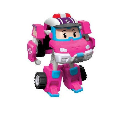 Robocar Poli 4" Transforming Robot - Sandy | Emergency Rescue Vehicle Action Figures | Kids Educational Pretend Play Toy