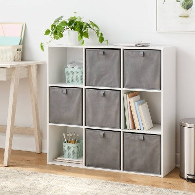 11" 9 Cube Book Shelf White - Brightroom (LOCAL PICKUP ONLY)