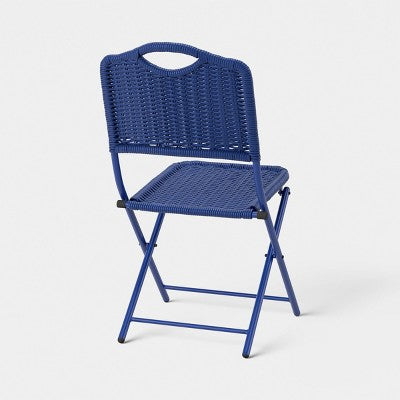 Monochromatic Rope Folding chair Navy Blue - Threshold (LOCAL PICKUP ONLY)