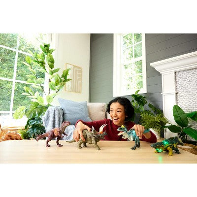 Jurassic World Wild Roar Crylophosaurus Dinosaur Action Figure Toy, Attack & Light & Sound