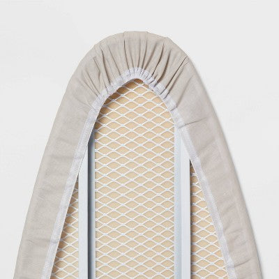 Wide Ironing Board White Metal with Creamy Chai Cover and Iron Rest - Brightroom (LOCAL PICKUP ONLY)