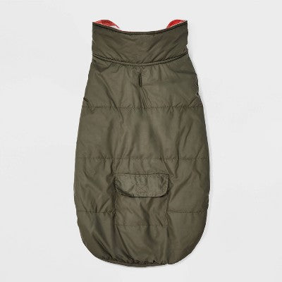 Reversible Plaid Dog Vest - Boots & Barkley L: Adjustable, Hook and Loop Closure