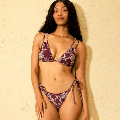 Women's High Leg Coverage Braided Straps Bikini Bottom XL