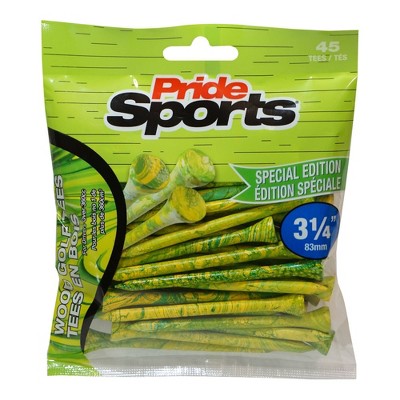 PrideSports 3-1/4" Special Edition Wood Golf Tee - 45pk Yellow/Green