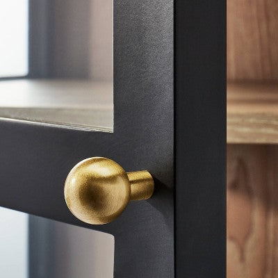 60" Crystal Cove Glass Cabinet Black - Threshold designed with Studio McGee (LOCAL PICKUP ONLY)