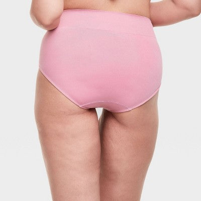 Hanes Premium Women's 3pk Hi Cut Brief Seamless Smoothing Underwear - Black/Beige 8