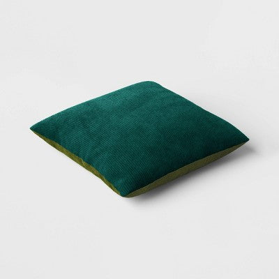 The Corduroy Collection Square Corduroy Toss Throw Pillow Green - Room Essentials