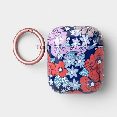 AirPods (1/2 generation) Case with Clip - heyday Poppy Flowers