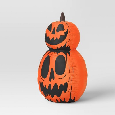 3.5' Double Stacked Jack Airblown Inflatable Halloween Decoration Orange - Hyde and EEK! Boutique