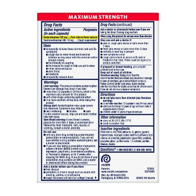Mucinex Maximum Strength Rapid Clear - Headache, Cough Liquid Gel Capsules - 16ct: Contains Acetaminophen, Dextromethorphan