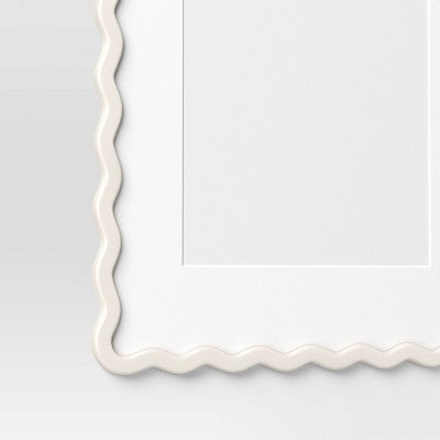 16"x20" Matted to 11"x14" Wavy Picture Frame White - Room Essentials