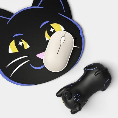 Mouse Pad with Wrist Rest - heyday Cat