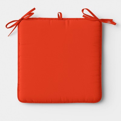 17"x17" Color-Blocked Solid Seat Cushion Pink/Orange - Room Essentials