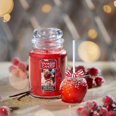 Yankee Candle Glass Big Apple Christmas Original Jar Candle 22oz