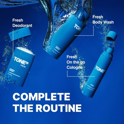 TONE Aluminum-Free Deodorant - Fresh - 75g: Solid, Paraben-Free, Dry Skin, Travel Size