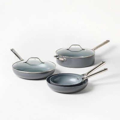 12pc Nonstick Ceramic Coated Aluminum Cookware Set Dark Gray - Figmint (LOCAL PICKUP ONLY)