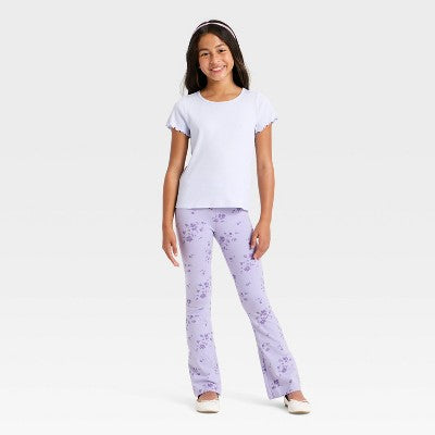 Girls' Flare Leggings - Cat & Jack Lavender S