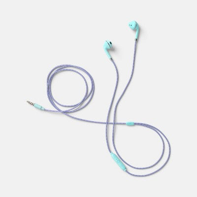 Wired Earbuds - heyday Spring Teal: Built-In Mic, 3.5mm Jack