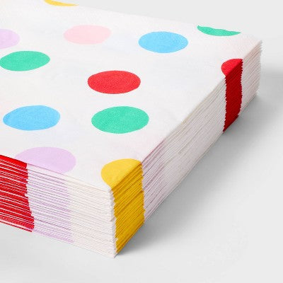 30ct Confetti Dots Lunch Napkins - Spritz