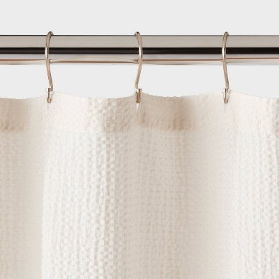 Waffle Weave Shower Curtain Ivory - Threshold
