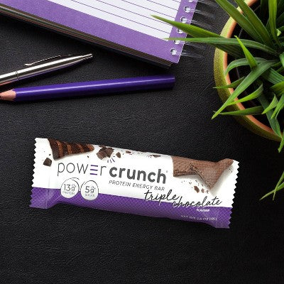 Power Crunch Wafer Triple Chocolate Whey Protein Energy Bars - 13g Protein - 5ct