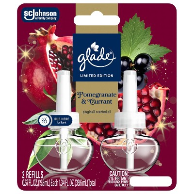 Glade PlugIns Scented Oil Air Freshener Refills - Pomegranate & Currant - 1.34oz/2ct