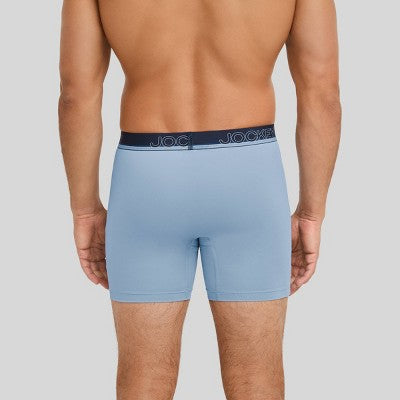 Jockey Generation Men's 3pk Infinity Cool Boxer Briefs - Navy/Shower S: Tagless, Moisture Wicking, Quick Drying
