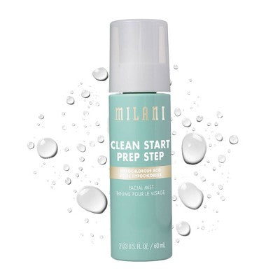 Milani Clean Start Prep Step Hypochlorous Acid Facial Mist - 2.03 fl oz: Priming, For Normal Skin