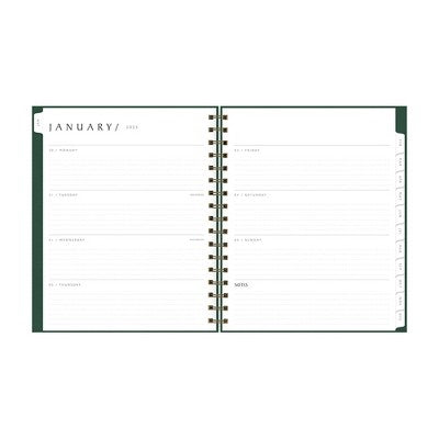 BlueSky 2025 Green Earth Sustainability Weekly/Monthly Planner 9.25"x7.87" Wirebound Deep Green