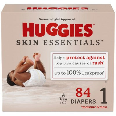 Huggies Skin Essentials Diapers - Size 1 - 84ct