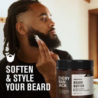 Every Man Jack Beard Butter - Unscented - 4oz