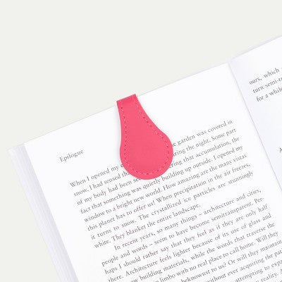 PU Leather 2pk Magnetic Bookmarks- Hot & Light Pink