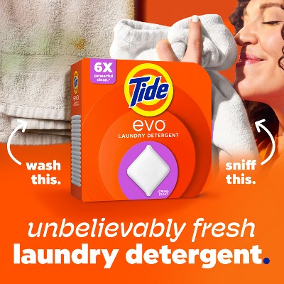 Tide Evo Spring Blast Laundry Detergent Tiles - 30ct: Box, Odor Control, Dye-Free, High Efficiency