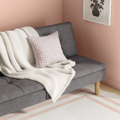 50"x70" Solid Comfort Plush Throw Ivory - Room Essentials