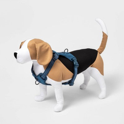 Reflective Comfort Dog Harness - L - Navy - Boots & Barkley: Nylon, Reflective, Maximum Weight 90 lbs