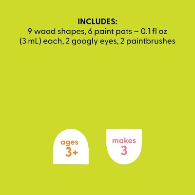3ct Wood 3D Animal Painting Craft Activity Kit - Mondo Llama