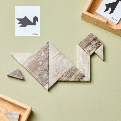 Marble & Wood Tangram Puzzle - Hearth & Hand with Magnolia