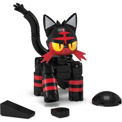 MEGA Pokemon Litten Building Toy Kit Poseable Action Figure 32pc