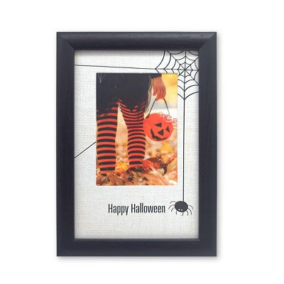 ELSA L 3"x4" Happy Halloween Picture Frame Charcoal