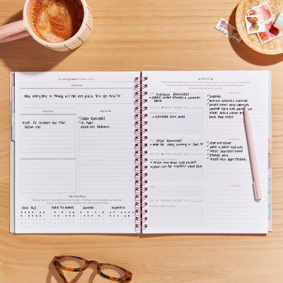 Inspired by Erin Condren 2025 Monthly Planner 11"x9" Pastel Colorblends: Spiral Bound, Adult Stationery, Tabs, 9x11 Paper