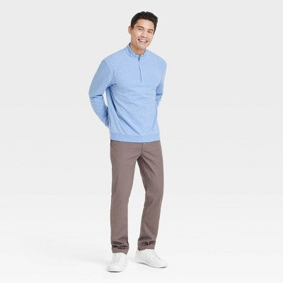 Men's Comfort 1/4 Zip Sweatshirt Goodfellow & Co Heather Blue M