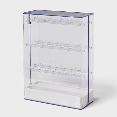 Folding Acrylic Accessory Organizer - Brightroom: Clear Jewelry Storage, Necklace & Earring Holder, 3-Piece Set