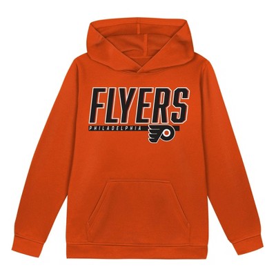 NHL Philadelphia Flyers Boys' Poly Fleece Hooded Sweatshirt - L